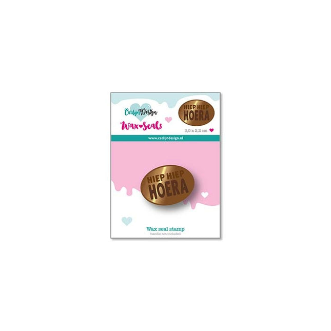 CarlijnDesign Waxzegel 43 los Hiep Hiep Hoera CDWX-0072