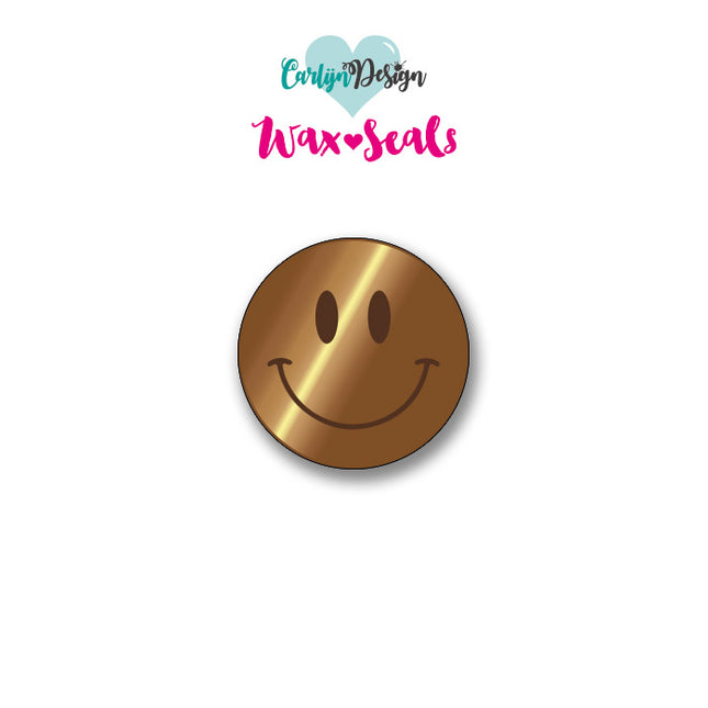 CarlijnDesign Waxzegel 52 Retro Smiley CDWX-0081