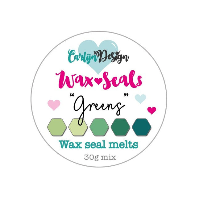 CarlijnDesign Waxzegel melts Greens CDWX-0036