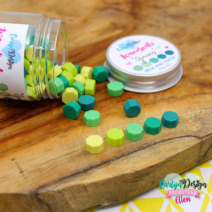 CarlijnDesign Waxzegel melts Greens CDWX-0036