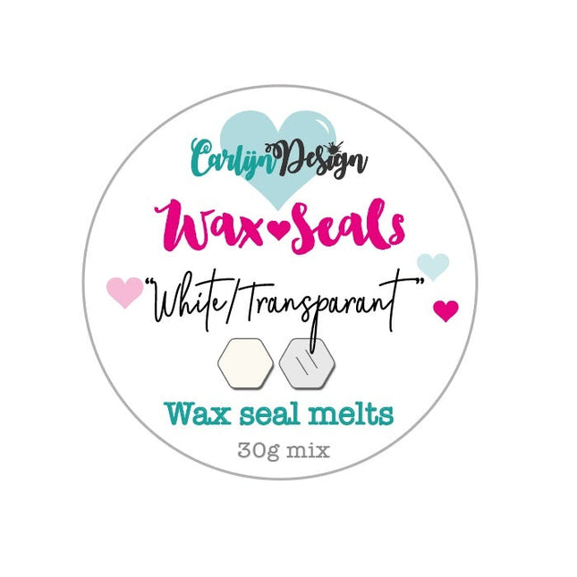 CarlijnDesign Waxzegel melts White/Semi-Transparant CDWX-0034