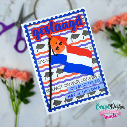 CDSN-0261-CarlijnDesign-snijmallen-Geslaagd-vlag-voorbeeld-Anneke-1
