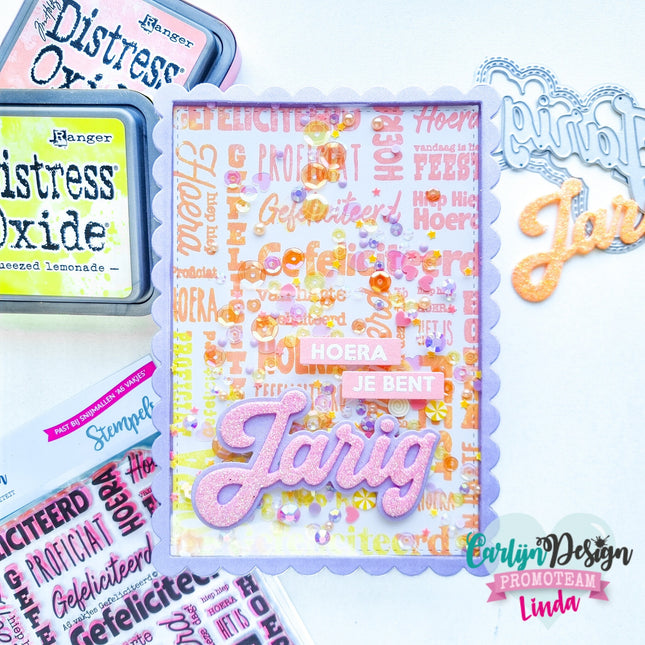 CDST-0120-CarlijnDesign-stempels-Vakjes-Gefeliciteerd-voorbeeld-Linda-1a
