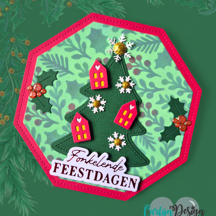DaisCreaPlace Achthoeken kerst snijmallen CDSN-0324