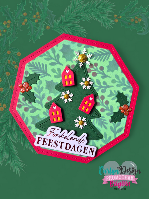DaisCreaPlace Achthoeken kerst snijmallen CDSN-0324