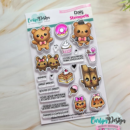 DaisCreaPlace Choco Friends bijpassende snijmallen CDSN-0332