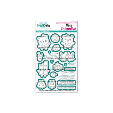 DaisCreaPlace Choco Friends bijpassende snijmallen CDSN-0332