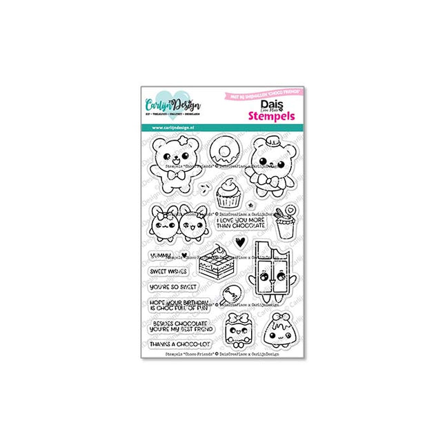 DaisCreaPlace Choco Friends Stempels CDST-0154