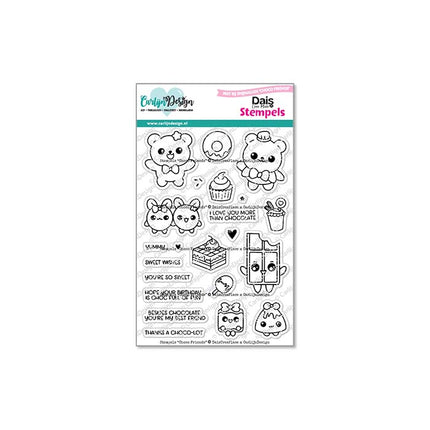 DaisCreaPlace Choco Friends Stempels CDST-0154