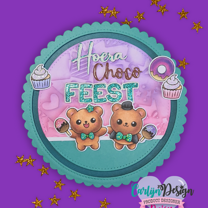 DaisCreaPlace Choco Friends Stempels CDST-0154
