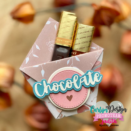 DaisCreaPlace Choco Friends words Snijmallen CDSN-0333