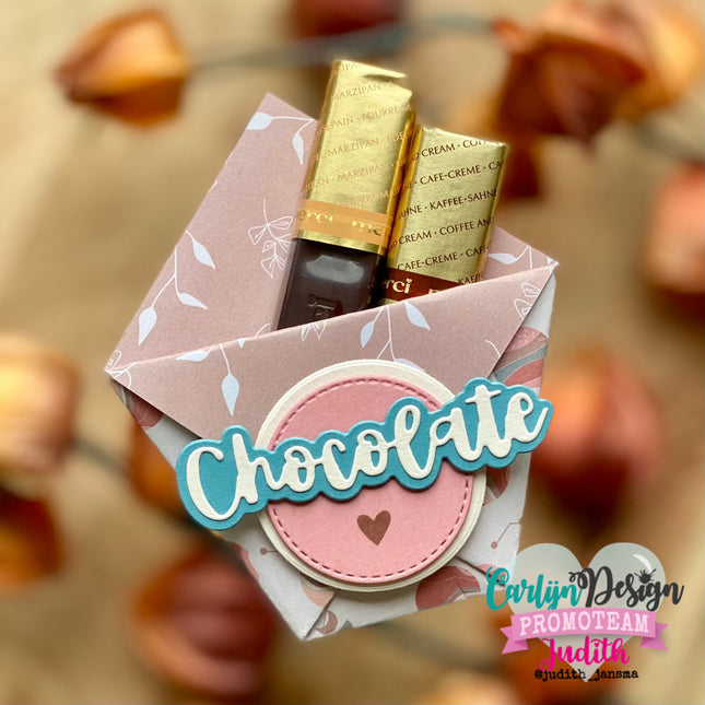 DaisCreaPlace Choco Friends words Snijmallen CDSN-0333