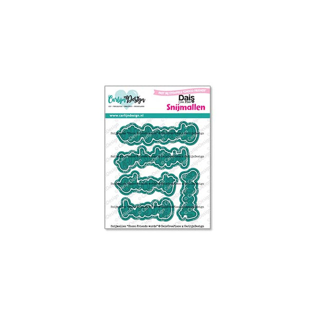 DaisCreaPlace Choco Friends words Snijmallen CDSN-0333
