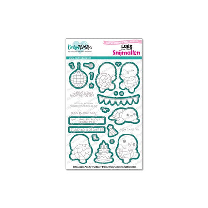 DaisCreaPlace Party Turtles bijpassende Snijmallen CDSN-0338