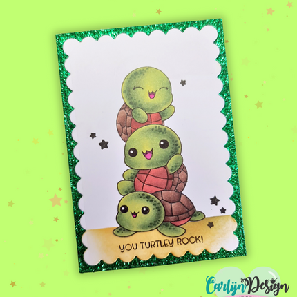 DaisCreaPlace Party Turtles Stempels CDST-0157