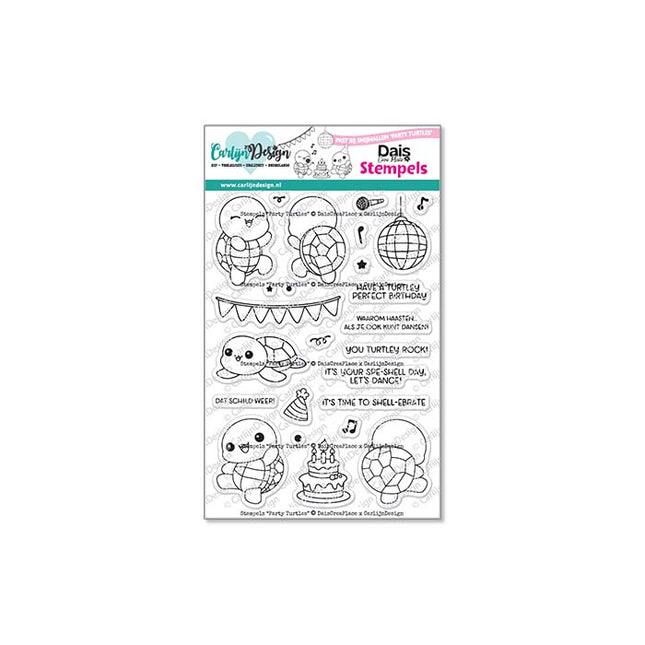 DaisCreaPlace Party Turtles Stempels CDST-0157