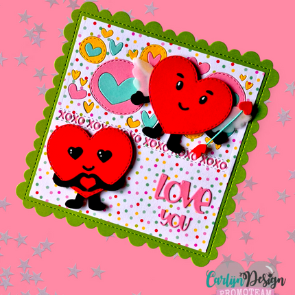 DaisCreaPlace Playful Hearts Snijmallen CDSN-0340