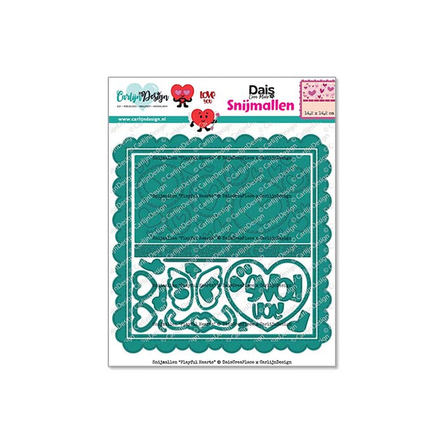 DaisCreaPlace Playful Hearts Snijmallen CDSN-0340
