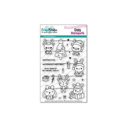 DaisCreaPlace Vrohoholijk Kerstbeest Stempels CDST-0151