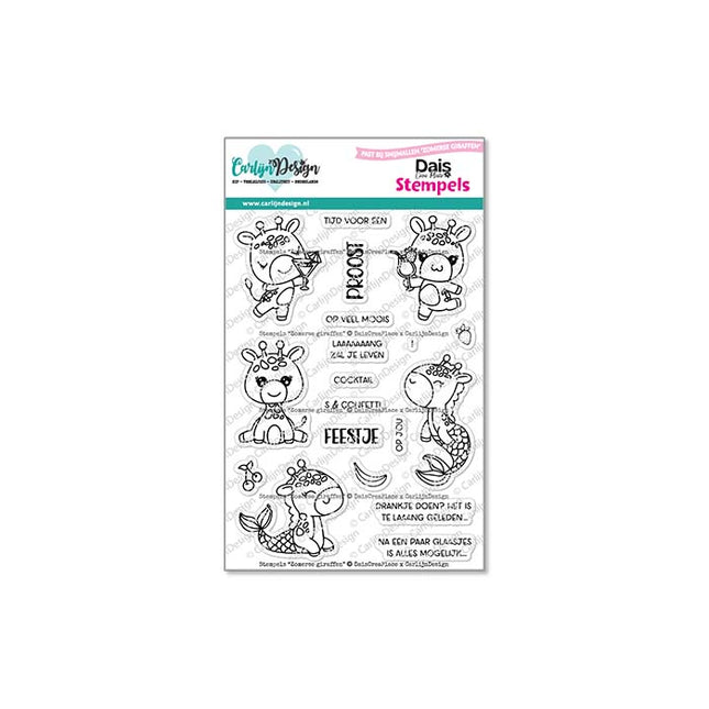DaisCreaPlace Zomerse giraffen Stempels CDST-0146
