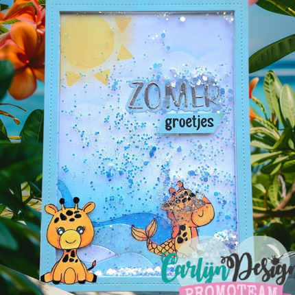 DaisCreaPlace Zomerse giraffen Stempels CDST-0146