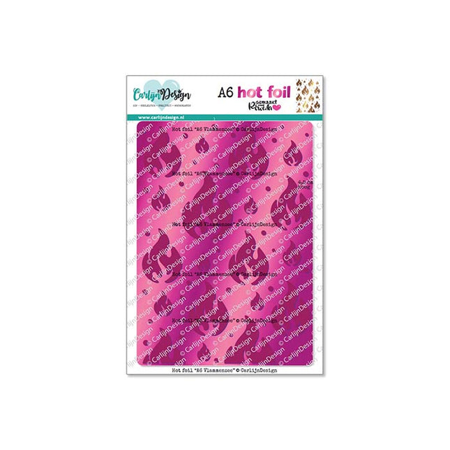 Gemaakt door Rowena A6 Vlammenzee hot foil CDHF-0084