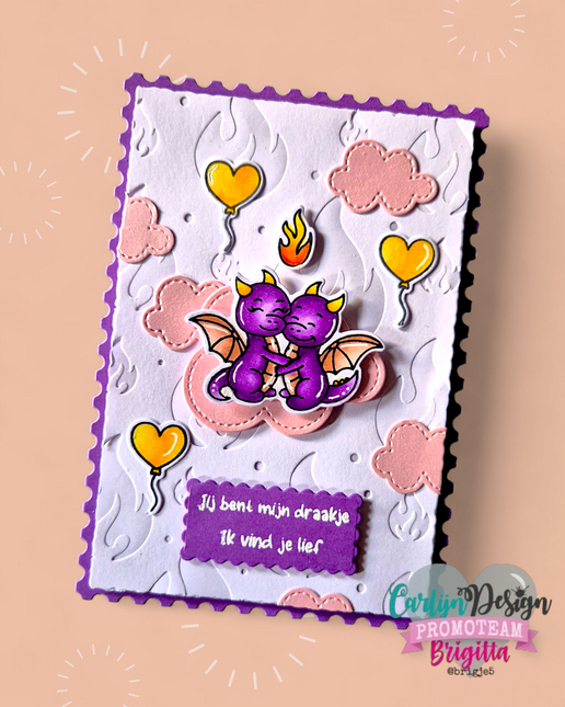 Gemaakt door Rowena A6 Vlammenzee hot foil CDHF-0084