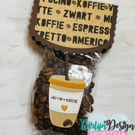 Ilona Maakt Buddies Background Monster Koffie Stencils CDSC-0045