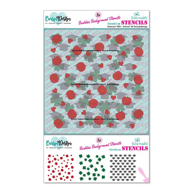 Ilona Maakt Stencils Buddies Background School CDSC-0040