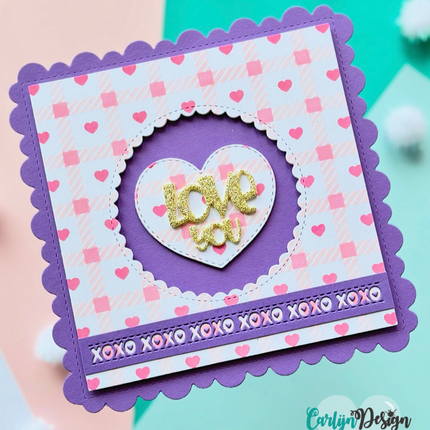 Jocelijne Design Love Plaid Stencils CDJD-0068