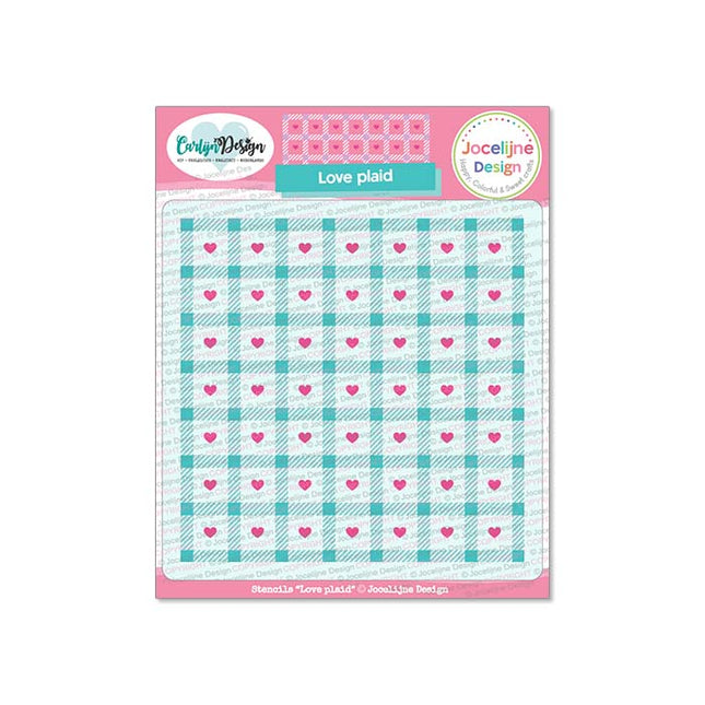 Jocelijne Design Love Plaid Stencils CDJD-0068